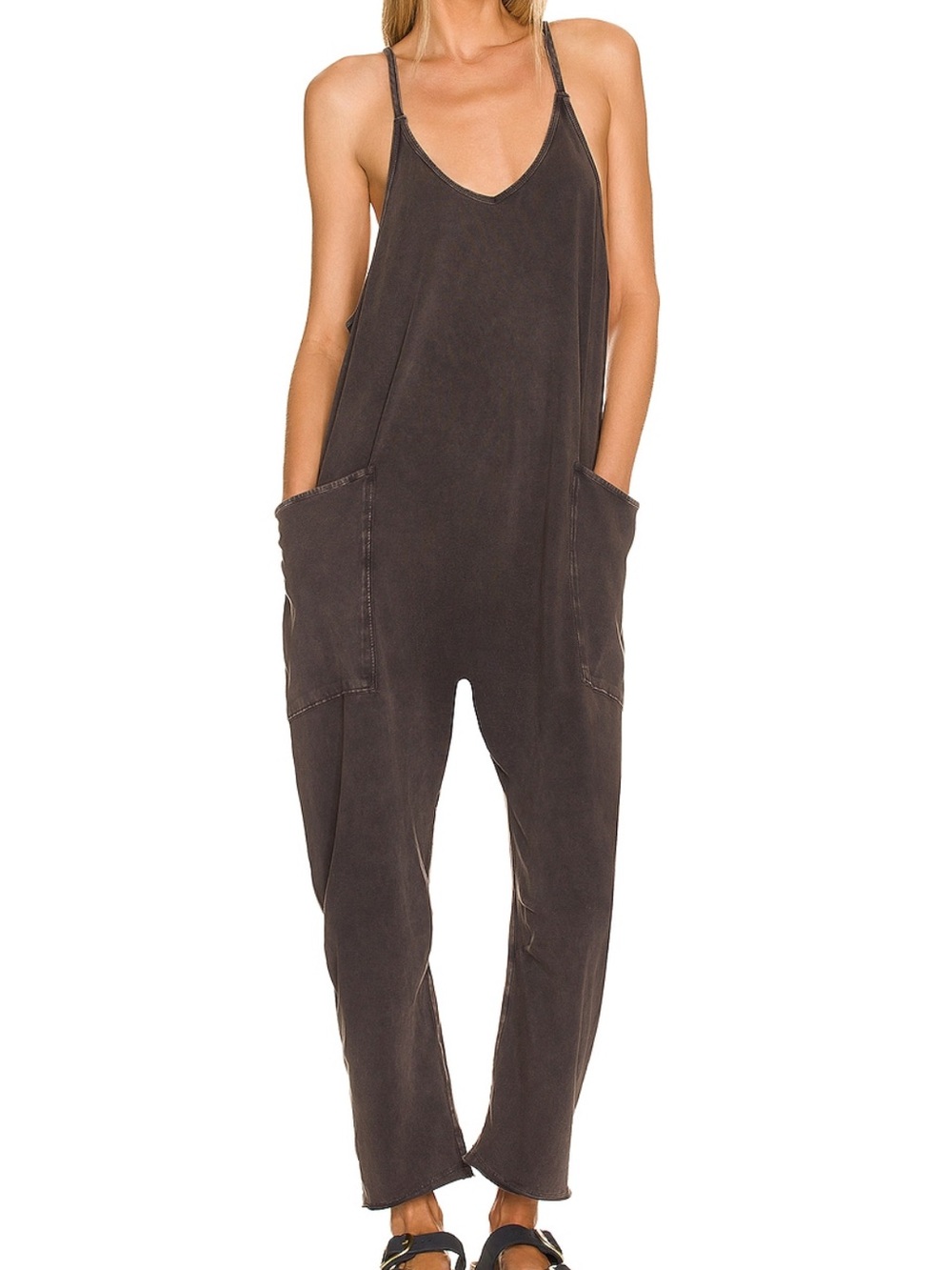 Free People FP Movement Hot Shot Onesie 
Washed Black
Large